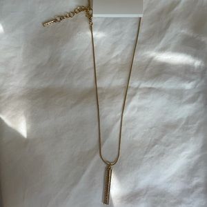 Nine West gold bar necklace, NWT